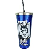 Spoontiques Elvis Presley Stainless Steel Tumbler, 24oz - Double Wall Insulated Travel Cup with Straw