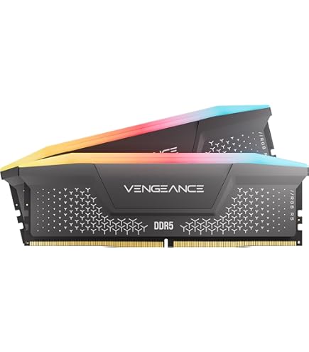 CORSAIR VENGEANCE RGB DDR5 RAM 64GB (2x32GB) 6400MHz CL32-40-40-84