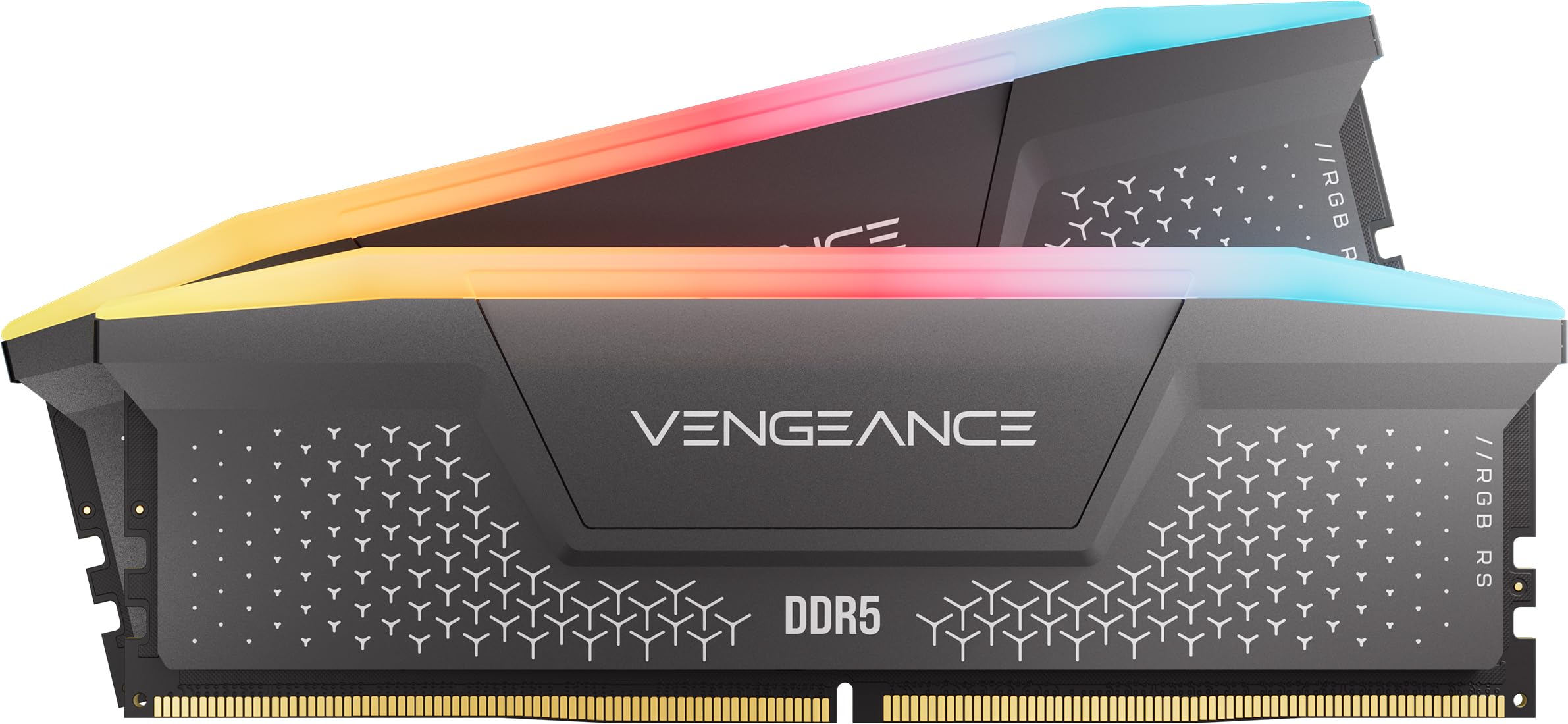 CORSAIR VENGEANCE RGB RS DDR5 RAM 32GB (2x16GB) 5600 MHz CL40-40-40-77 1.25V AMD EXPO e Intel XMP 3.0 Memoria Per Computer Desktop – Grigio (CMG32GX5M2B5600Z40)
