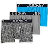 Jockey Men's Underwear ActiveStretch 4" Boxer Brief - 3 Pack