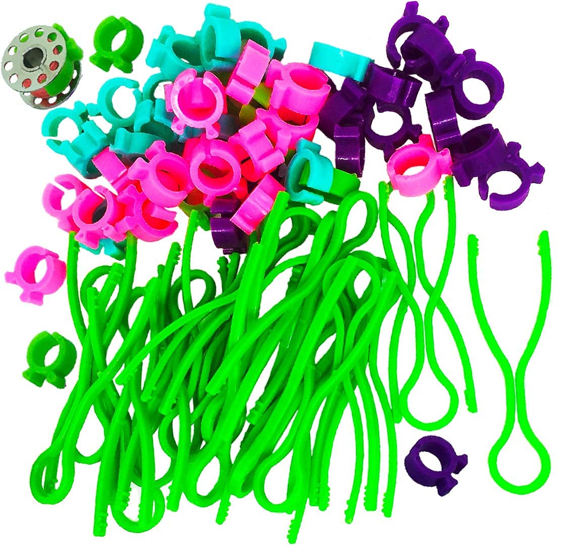 PeavyTailor 50Pcs Bobbin Clips Bobbin Buddies for Sewing Machine Thread Organizer 7+18+25