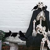 Jodsen 3 Pack Halloween Crows Artificial Feathered Ravens Decoration view 4