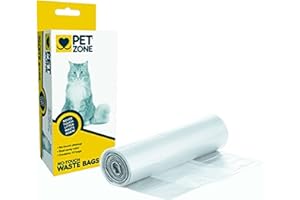 Pet Zone Universal No-Touch Cat Litter Bags & Waste Bag (Pet Waste Bag Great for Cat Litter Boxes) 12 Pack