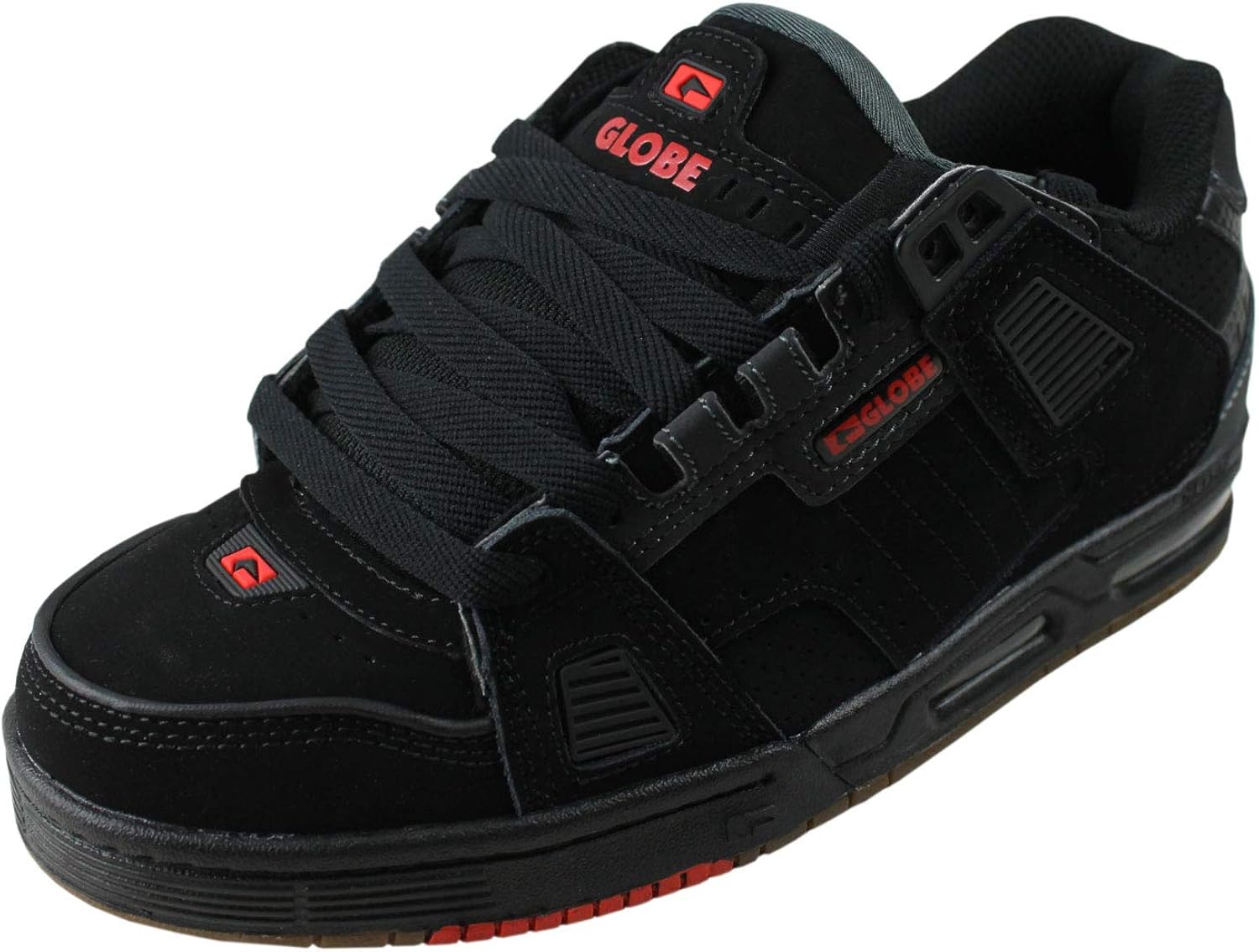 thumbnail image 2 of Globe Sabre Skate Shoes - Black/Red/Mosaic 2 of 11