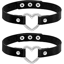 【BLACKPURPLE】25SS★ Big Rough Heart Leather Necklace Amazon.com: Nanafast Heart Choker Necklace for Women