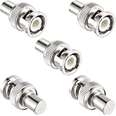 RFAdapter BNC 50 Ohm Terminator, 5-Pack BNC Male Plug Cap Protective Cover for VNA, Signal Analyzers, Coaxial Cable Adapter Connector