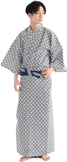Amazon キョウエツ 旅館浴衣 3点セット 浴衣 共紐 丹前帯 メンズ 浴衣 通販