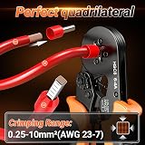 Preciva 0.25-10mm² Crimping Tool with 1200 PCS Connectors Self-Adjusting view 2