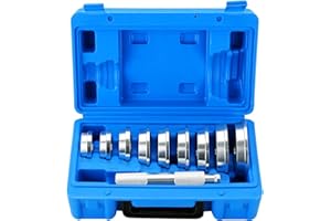 weyleity Bearing Press Kit | 10pc Bearing Race and Seal Driver Set with a Driver Handle and 9 Discs Collar Axle Housing, Universal Tool for Bearing Races and Seals in Automotive Wheel Hubs