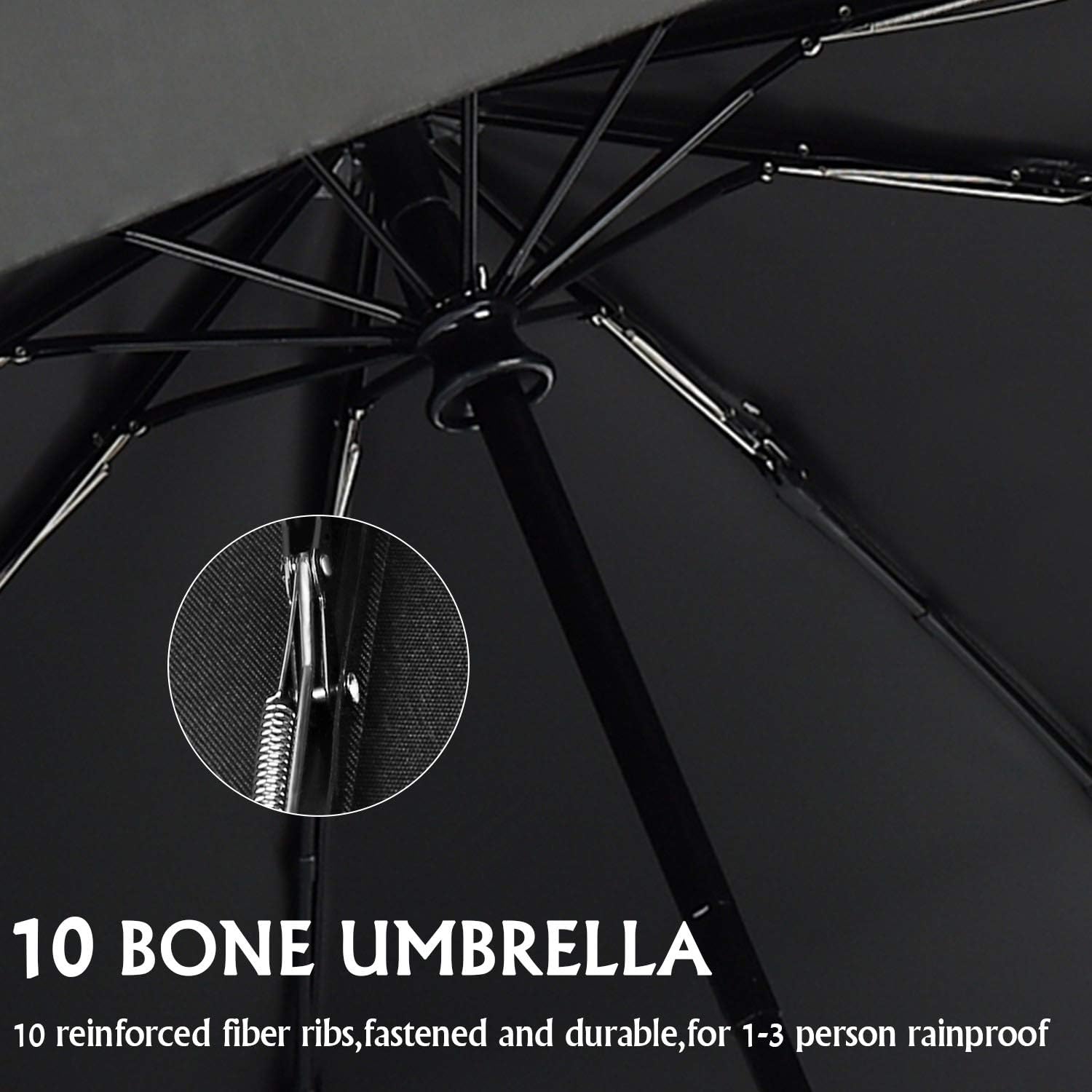 DORRISO Strongest Windproof Travel Umbrella for Men Automatic Folding Rain Umbrella Vacation Portable Compact Superior Business Durable Premium J-Shaped Handle Umbrellas Fits Car & Backpack Yellow - Image 4