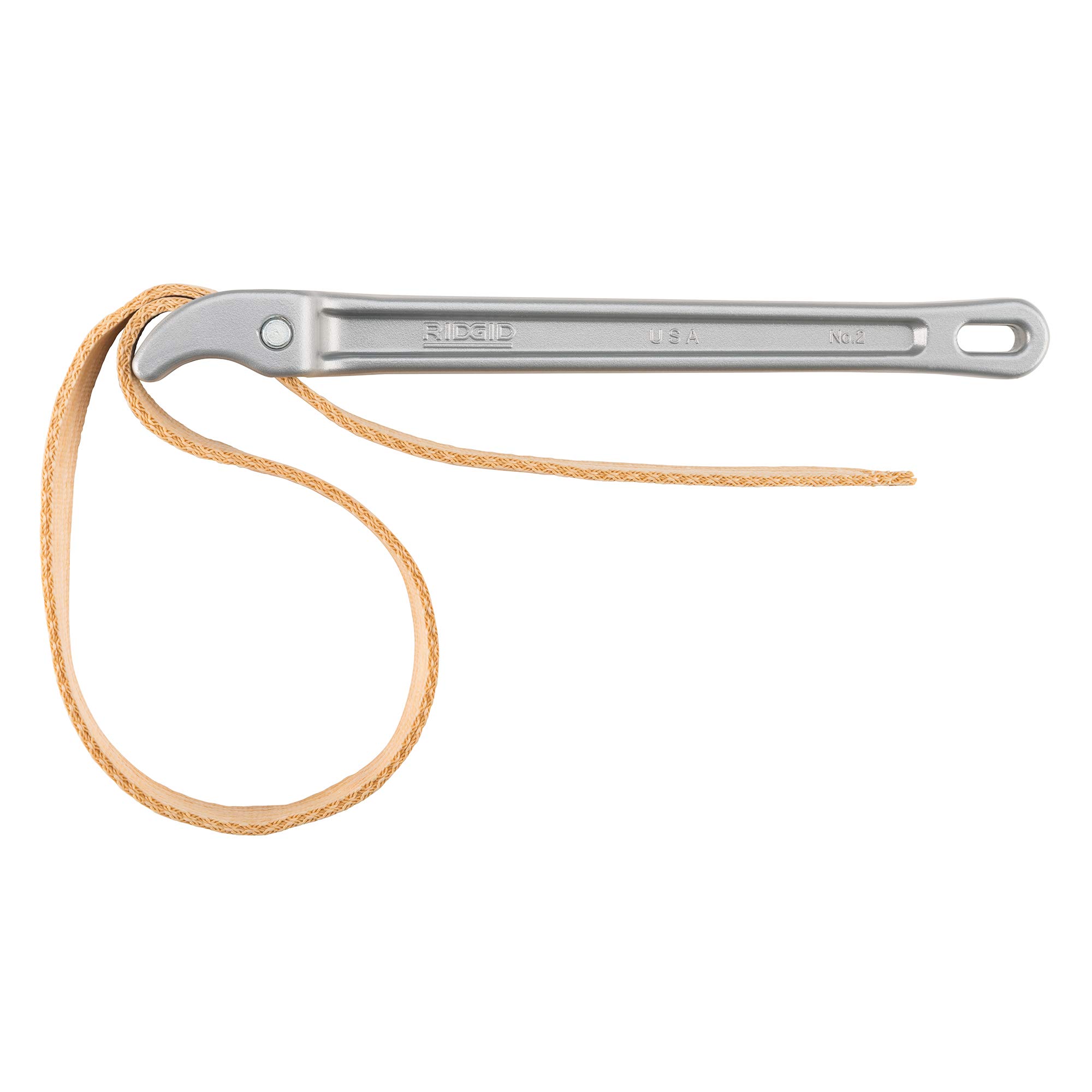 RIDGID 31345 Model 2 Aluminum Strap Wrench, 5 1/2 inch OD Capacity, Red