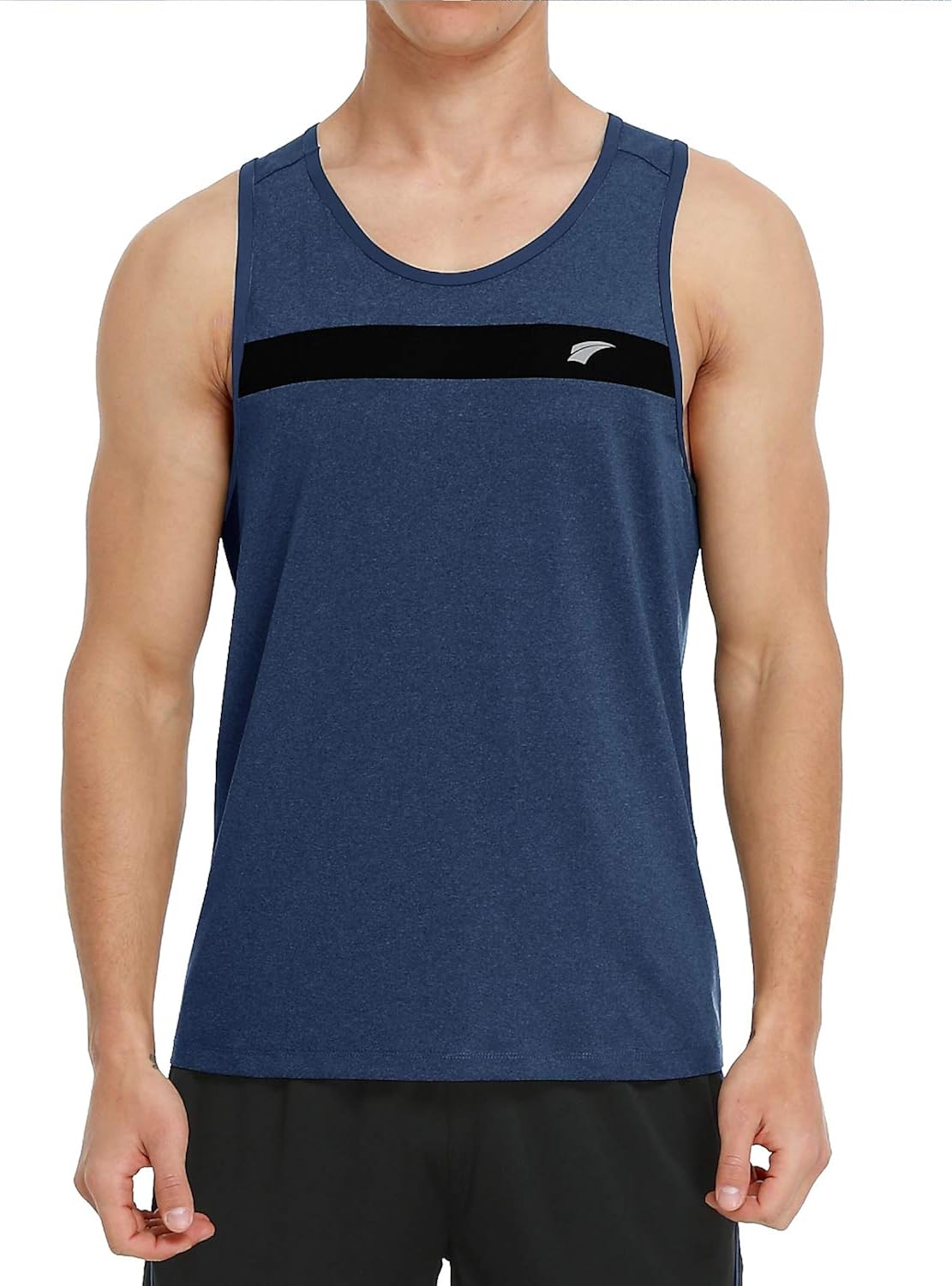 EZRUN Men's Tank Tops Quick Dry Athletic Training Workout Shirts for Gym Fitness Bodybuilding Running Jogging: Clothing