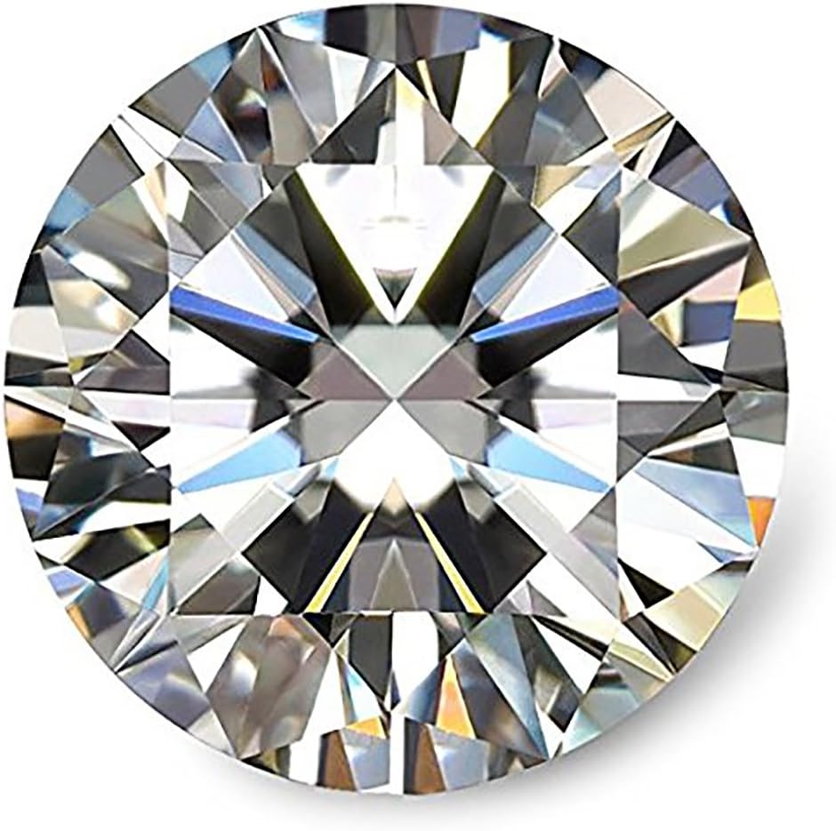 KIMANA DF Colorless Simulated Diamond Moissanite Loose Stone, Excellent Cut Round Brilliant VVS Clarity (8mm (2.00 Ct D.E.W))