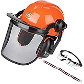 GUARDLEAD Chainsaw Helmet Forestry Safety Helmet System C009R; Integrated Eyewear, Visor and Hearing Protection