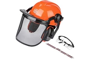 GUARDLEAD Chainsaw Helmet Forestry Safety Helmet System C009R; Integrated Eyewear, Visor and Hearing Protection