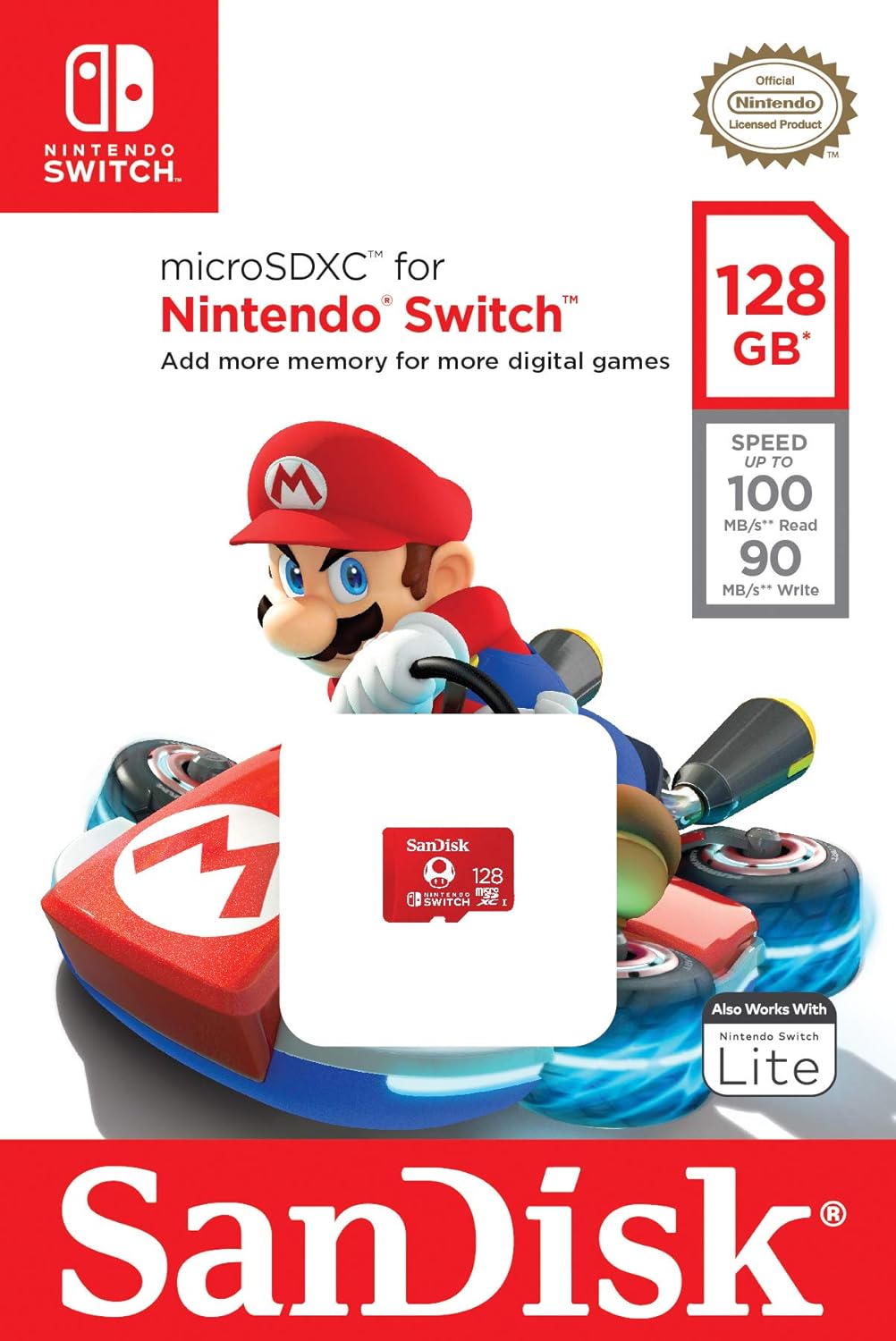 SanDisk 128GB microSDXC UHS-I-Memory-Card for Nintendo-Switch - SDSQXAO-128G-GNCZN: Computers & Accessories