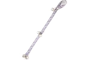 Mighty Paw Designer Dog Doorbells - Tinkle Bell 2.0 - Potty Training Aid Bells for Housetraining - Doggy Bell - Puppy Training Bell - Doggie Bell Potty Training (Stormy Grey - Paisley)