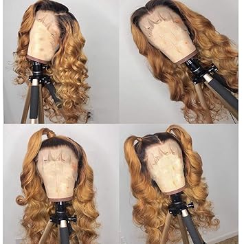 Amazon Com Wicca Honey Blonde Human Hair Wigs Lace Front Wig