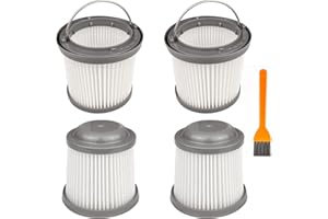 LEACHEERY 4 Pack PVF110 Replacement Filter for Black and Decker Handheld Pivot Vacuum BDH2000PL BDH2020FLFH PHV1410 PHV1810 PHV1210 BDH2020FL, Washable Hand Vac Filters