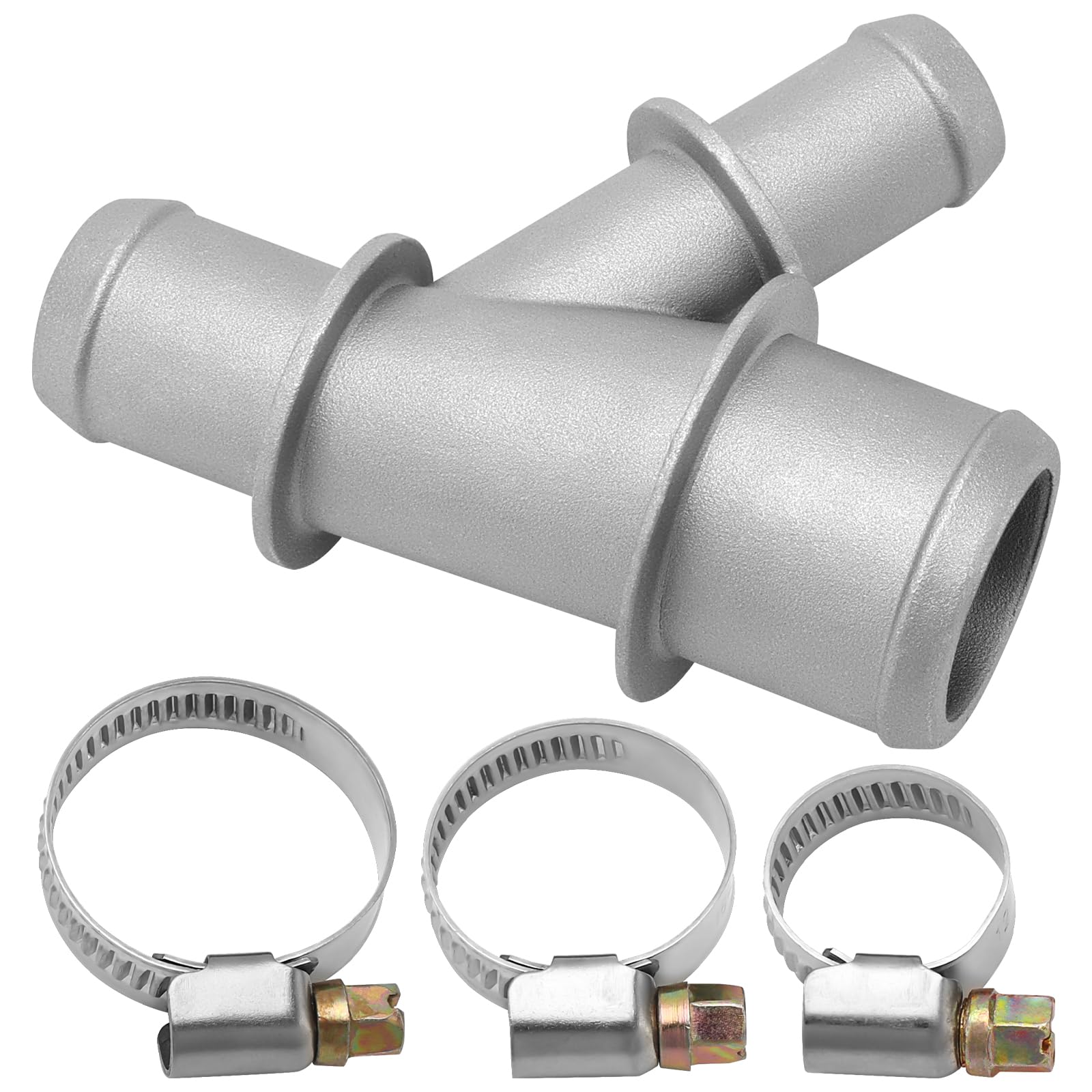 Photo 1 of 15834773 Aluminum Coolant Hose Junction Connector With Clamps for Chevrolet Silverado Suburban GMC Sierra Yukon Cadillac Escalade Replace# 15792820