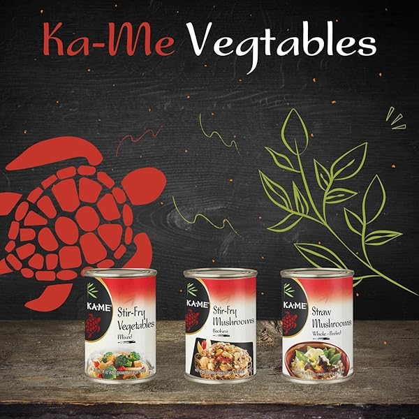 KA-ME STIR-FRY VEGETABLES, STRAW MUSHROOMS, 15 OUNCE
