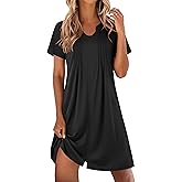 EKOUAER Women Zipper Robes Short Bathrobe Lightweight Mumu Duster House Coat with Pockets Soft Moo Moo Nightgown