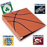 Hoopz 3-Ring Binder - Textured Basketball Binder - Basketball Card Binder