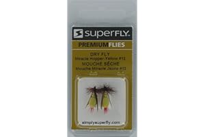 Superfly FLY1500-12P Dry Fly Miracle Hopper Yellow #12