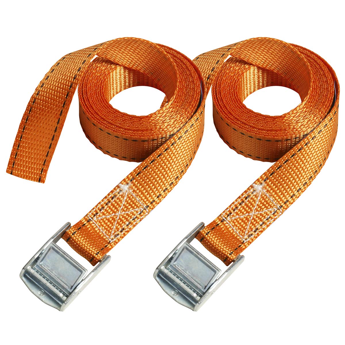Master Lock 3210EURTAT FastLink Straps with Buckle, Orange, 2.5m x 25mm strap, Pack of 2
