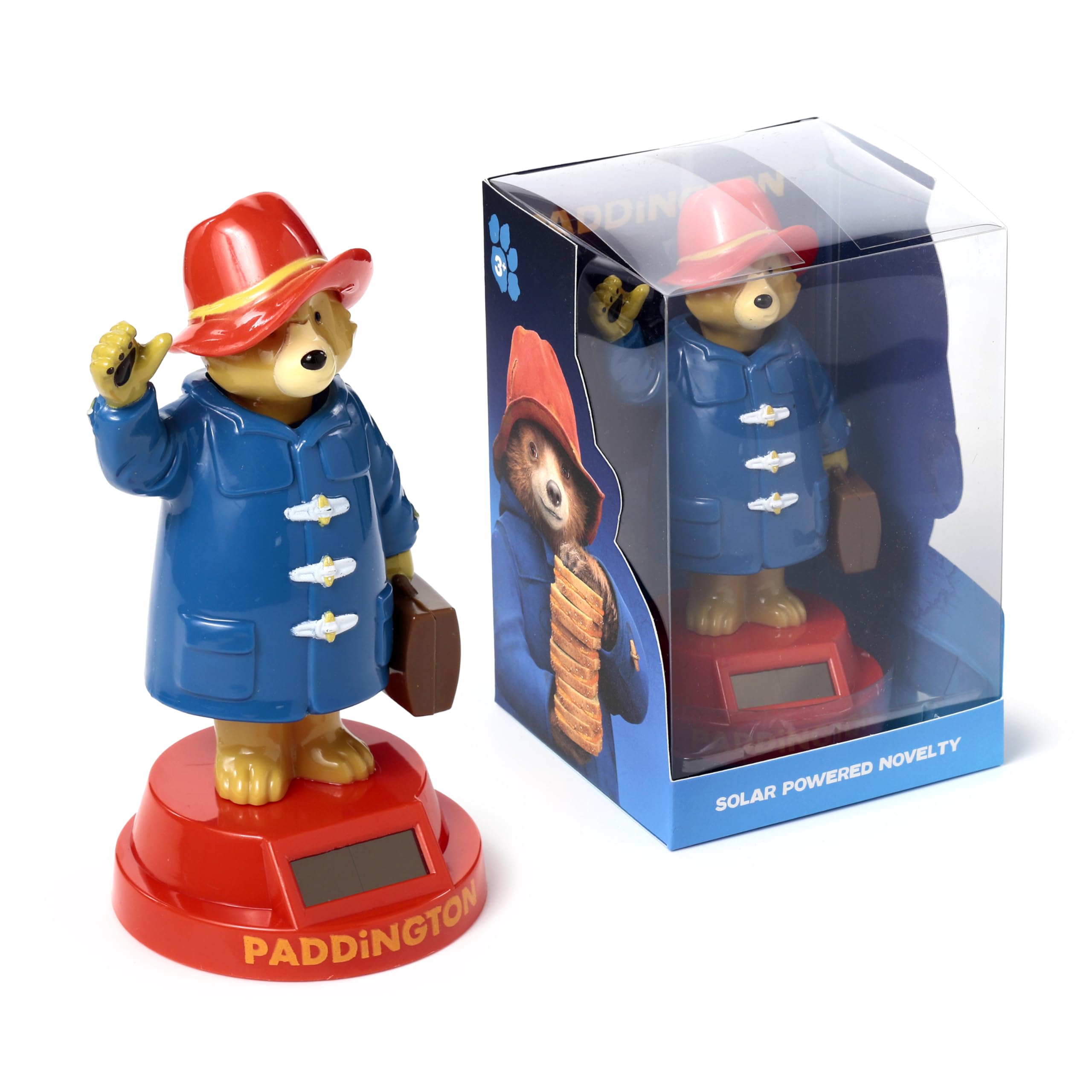 Puckator Paddington Bear Solar Pal - Home Office Table Desk Dashboard Car Decor Decoration - Gift Ideas - Gifts For Teenage Old Boy Girl Dad Mums - Powered KIds Toys Toy Figure Figures