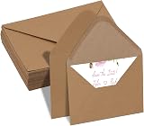 C6 Kraft Envelopes 114x162mm Pack of 50 Self Seal Brown Invitations Weddings view 1