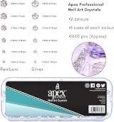 Apex 1440pcs Rhinestone Gems 1.5-3.8mm Crystal Clear Resin Nail Art Bling view 3