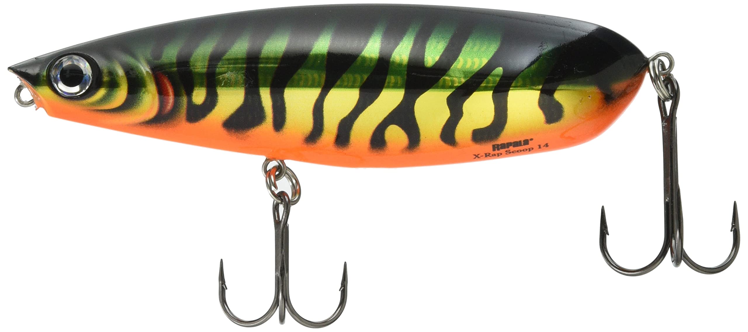 Rapala X-Rap Scoop Hard Body Spoon Lure - Hot Tiger Pike 14cm 68g