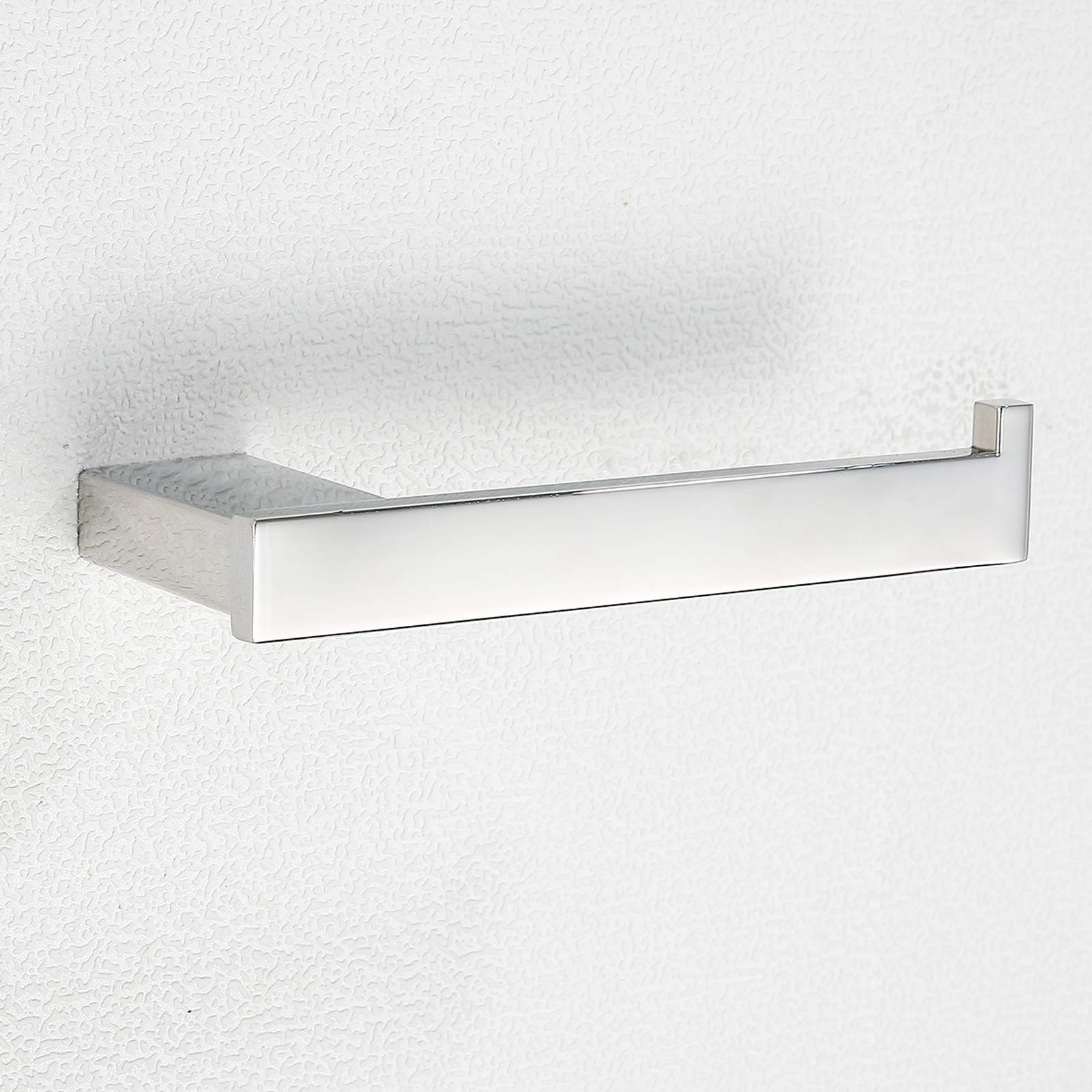 RANDOM Toilet Paper Holder Round Bathroom Hardware Accessories SUS 304 Stainless Steel Tissue Paper Roll Holder Nordic Minimalism Contemporary Hotel Style Wall Mount. (Square, Chrome)