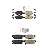 AmeriBRAKES Front Rear Ceramic Disc Brake Pads Kit