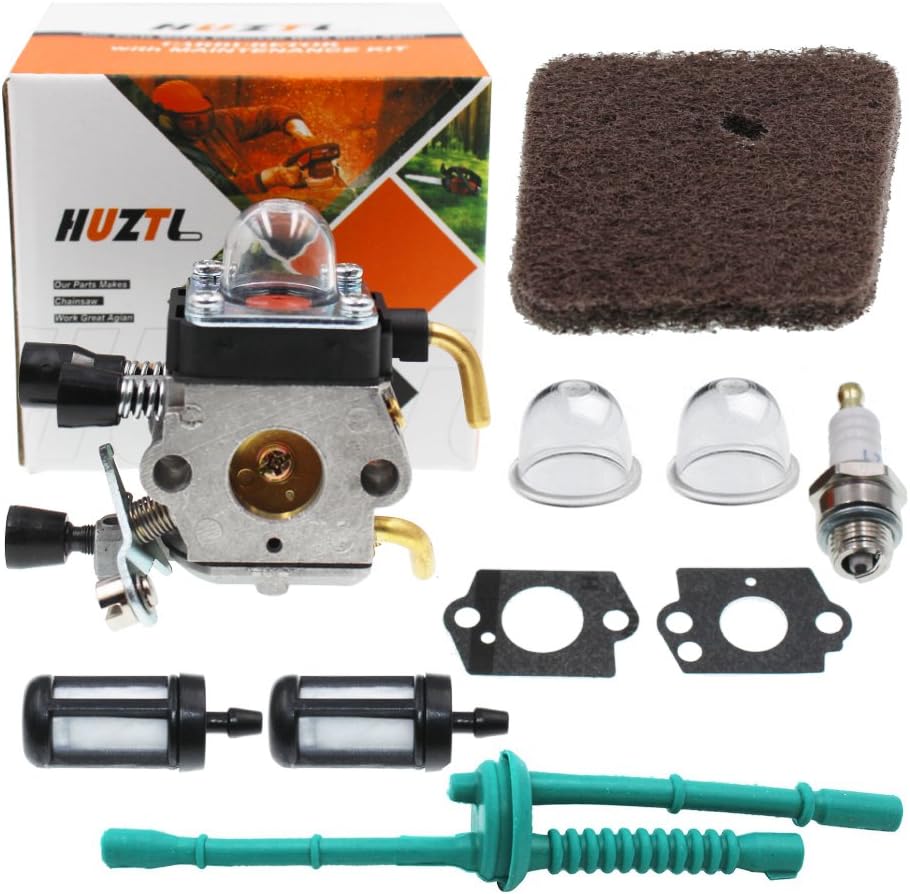 HUZTL C1Q-S97 Carburetor for STIHL FS38 FS45 FS46 FS55 KM55 HL45 FS45L FS45C FS46C FS55C FS55R FS55RC FS85 FS80R FS85R FS85T FS85RX String Trimmer Weed Eater with Air Filter Fuel Line Kit: Garden & Outdoor