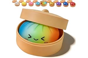 Glitter Dumpling Squishy, 2026 New Colorful Dumplings Squishies with Box, Soft Sensory Squeeze Toys for Adults Stress Relief 