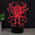 Octopus Gift Ideas Night Lights 3D Illusion Lamp Animal Light Led Desk Lamps Unique Anniversary Gifts for Baby Home Decor Office Bedroom Wedding Party Decorations Nursery Lighting 7 Color (octopus)