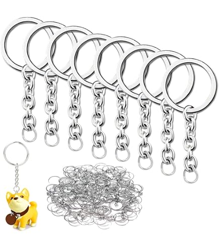 Make Keychains Bulk Jump Rings Ebuyerfix 100Pcs Key Chain Keychain Split Metal Keychains ...
