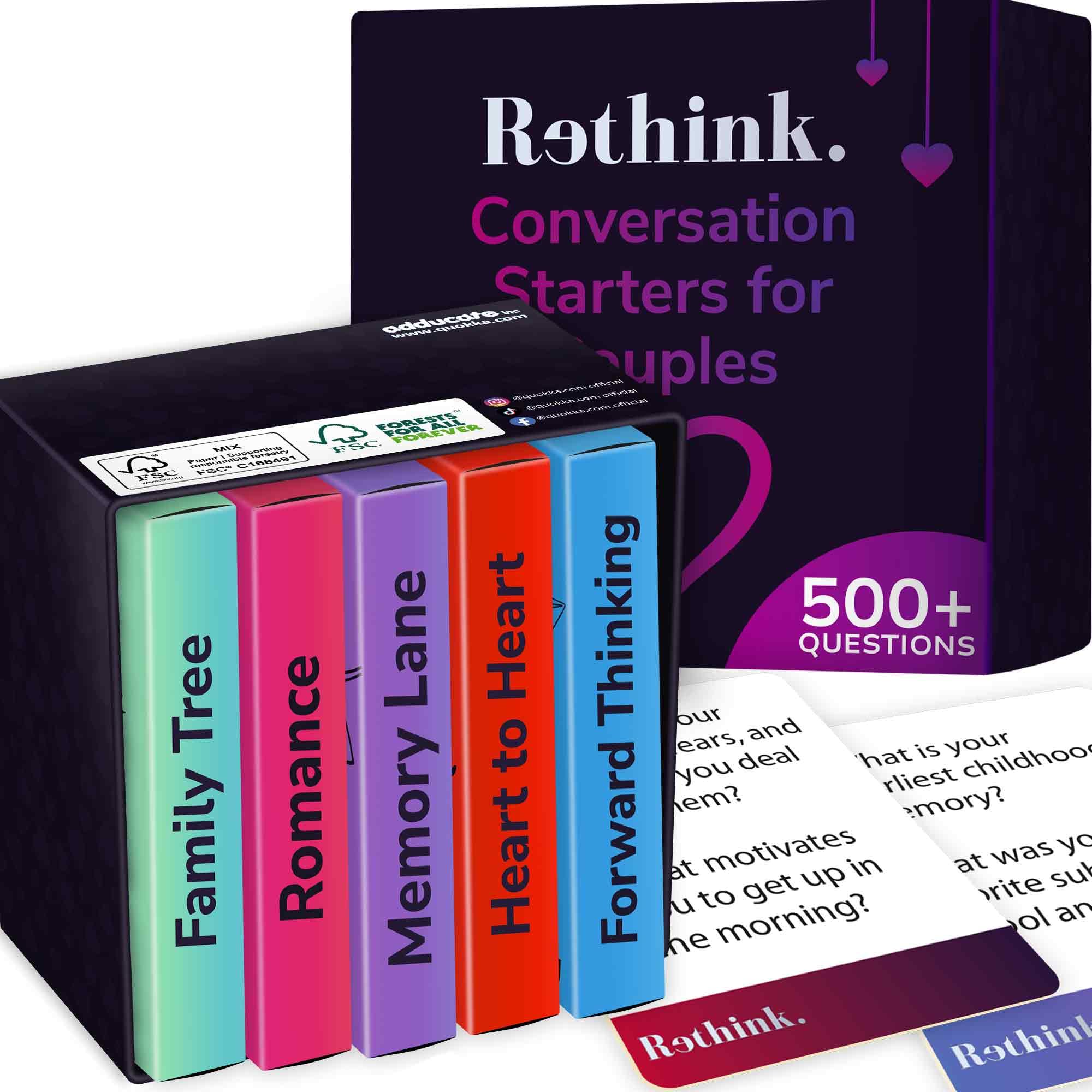 QUOKKA Conversation Cards Game - Couples Edition