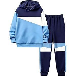 Qetobolly Boys Clothes Hoodie Sweatshirt and Pants Clothes for Kids 6-16Y | 2 Piece Kids Fall Winter Clothing Set, Soft Comfo