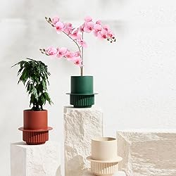 ICBOX 6 PCS Orchids Artificial Flowers Pink Fake