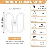 Liuyife GR10Q 4-Pin 28W CFL 20x20cm Warm White 3500K Non-Dimmable Ceiling Light view 2