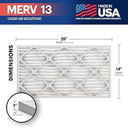 BNX TruFilter 14x25x1 Air Filter MERV 13
