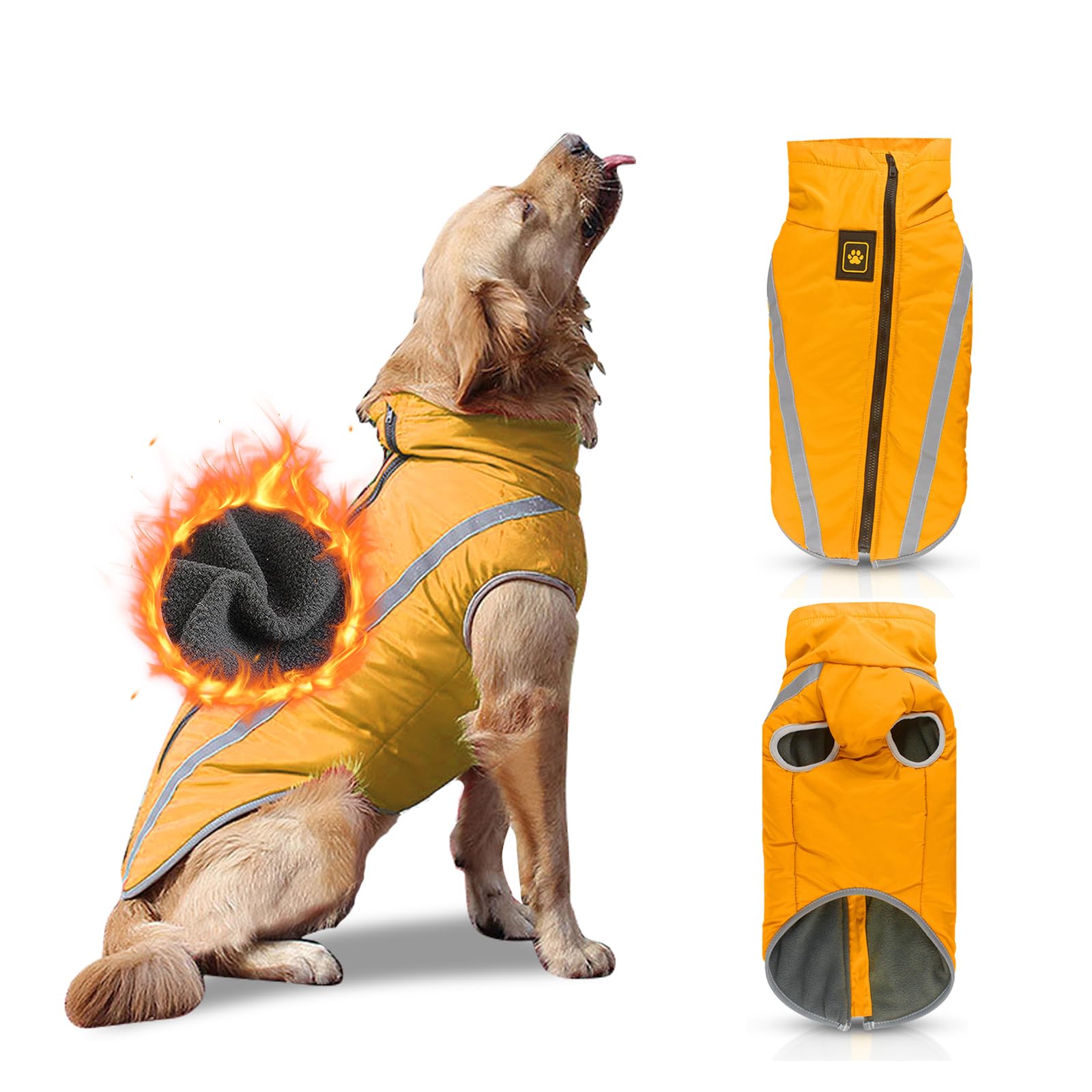 PETCUTE Dog coat Warm Vest Jacket for medium large dogs waterproof dog coat