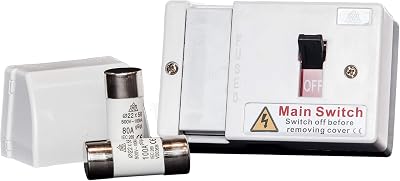WCED Fused Main Switch 80A & 100A Fuses with Cable Shroud WFIS100