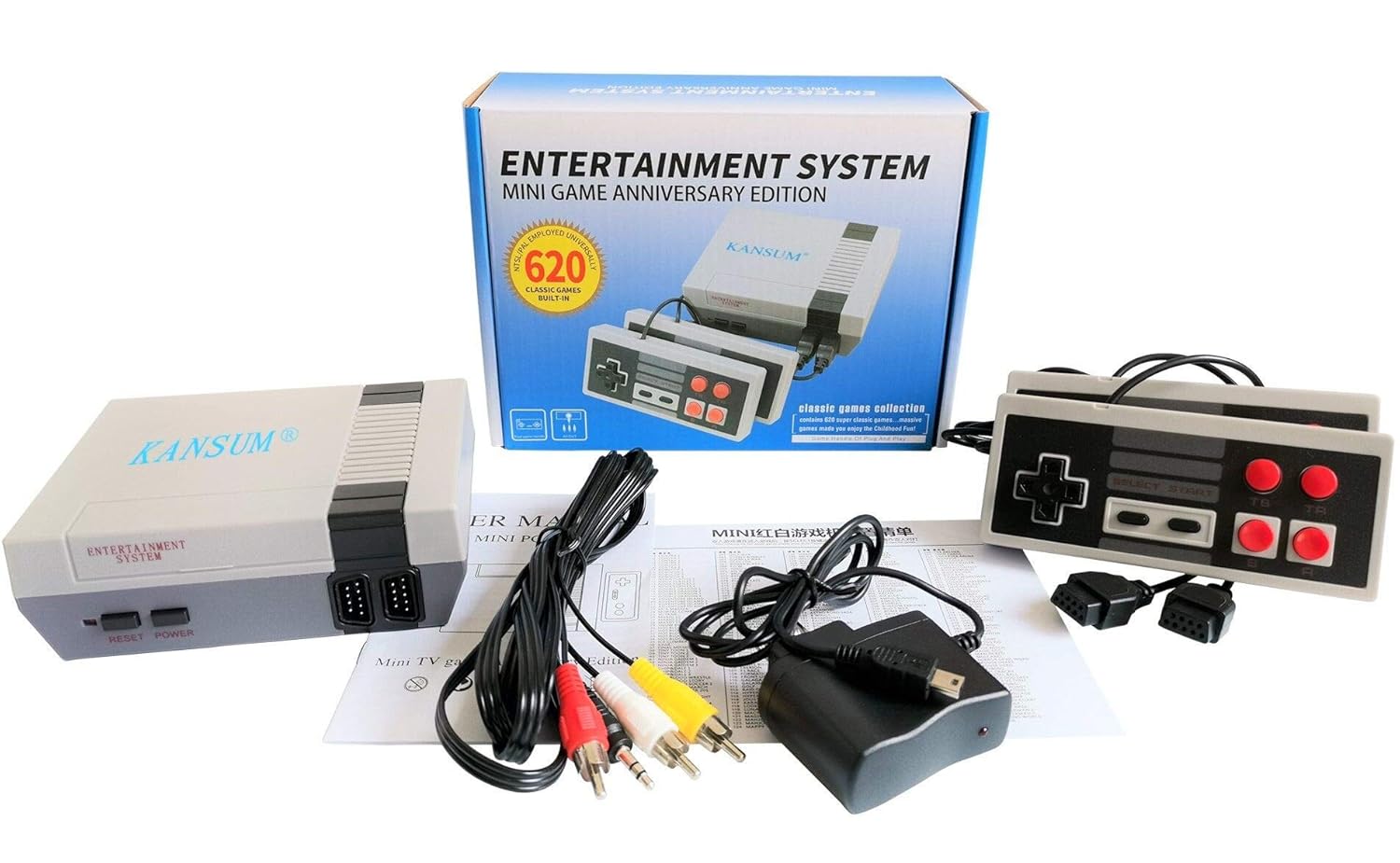 Mini Classic Game Consoles Mini Retro Game Consoles Built-in 620 Games Video Games Handheld Game Player （AV Out Cable 8-Bit） Bring You Happy Childhood Memories: Video Games