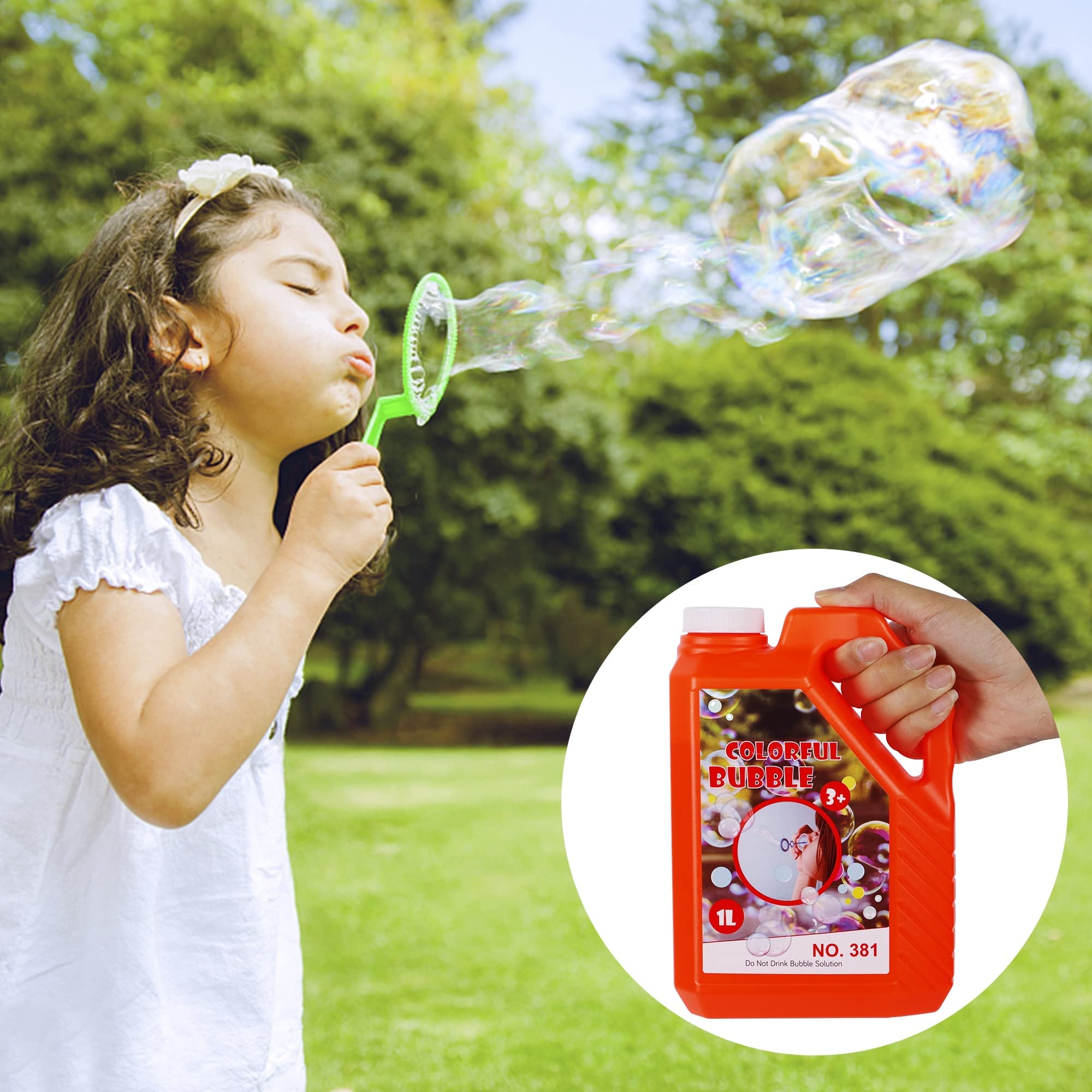 Bubble Concentrated Solution, 1 L/ 33.8 OZ Bubble Refill Solution for Kids Halloween Parties, Bubble Machine, Giant Bubble Wand, Bubble Blower Toys