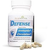 Rev Up Wellness Defense - Daily Immune Support Supplement, with Natural and Clinically Proven Immune Wellmune Beta Glucan, Antioxidants and Essential Minerals, 30 Capsules