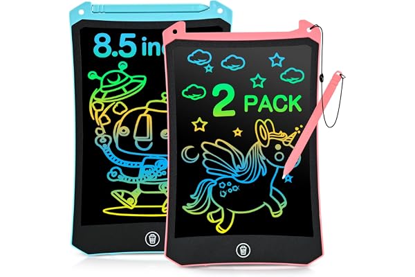 cimetech 2 Pack LCD Writing Tablet for Kids Toys, Gifts for 3 4 5 Year Old Girl Toddlers, Drawing Tablet Coloring Books, Kids